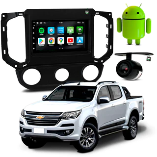 Kit Central Multimidia Android 7 Pol S10 2012 2013 2014 2015 2016 Ar Analógico