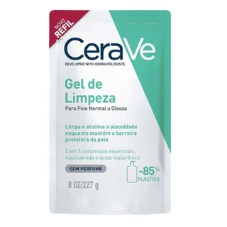 Refil Gel de Limpeza Facial Cerave Pele Normal a Oleosa 227g - Sem Perfume