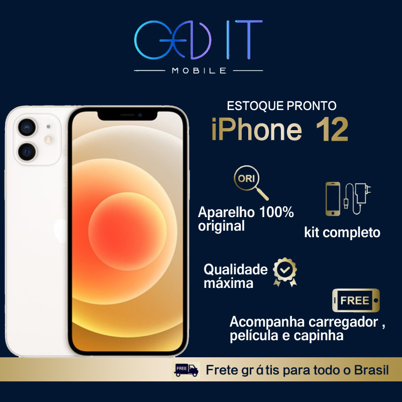 iPhone 12 64GB ou 128GB Vitrine Carregador Garantia e Nota Fiscal