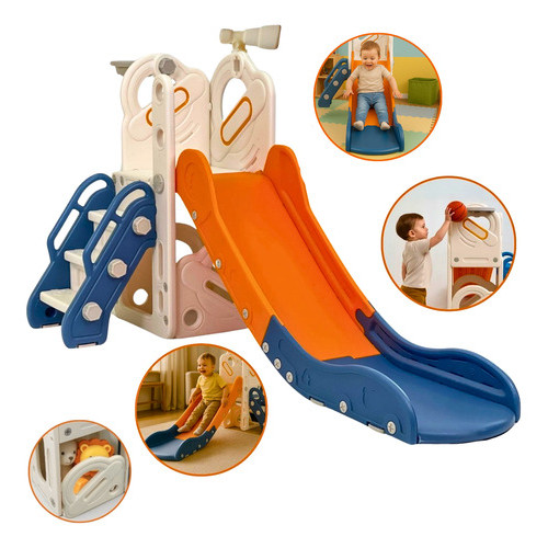 Playground Parquinho Infantil 4x1 Brinquedo Com Escorregador Até 36KG ...