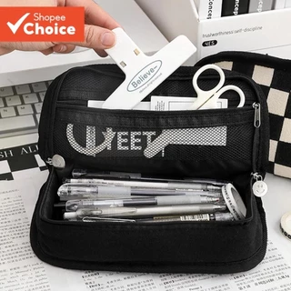 Estojo Para Lápis De Xadrez Grande Capacidade Material Escolar em Oferta na Shopee