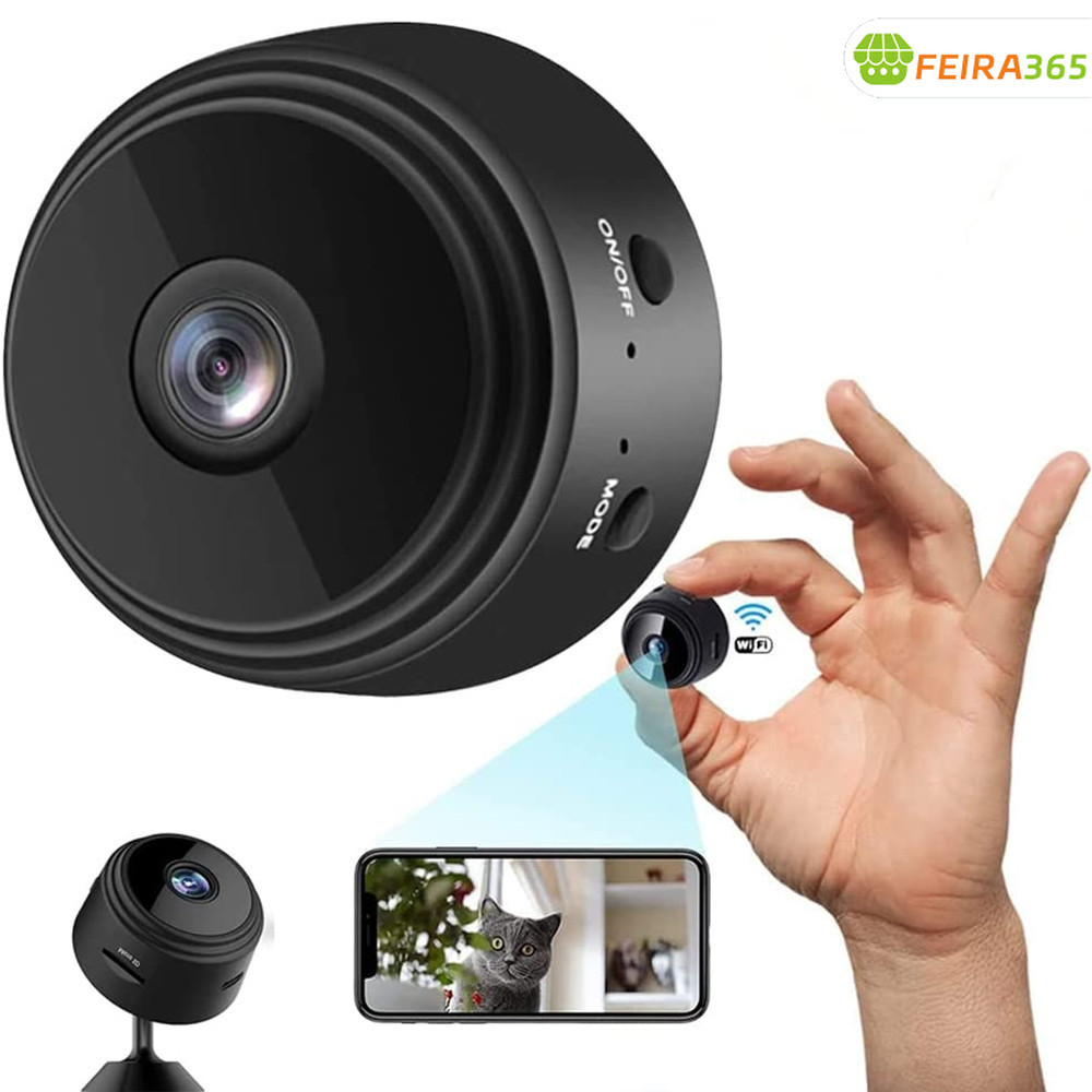 Kit 4 Cameras A9 HD Visão Noturna Wifi Câmera 1080P Sem Fio Vigilância e Segurança A9