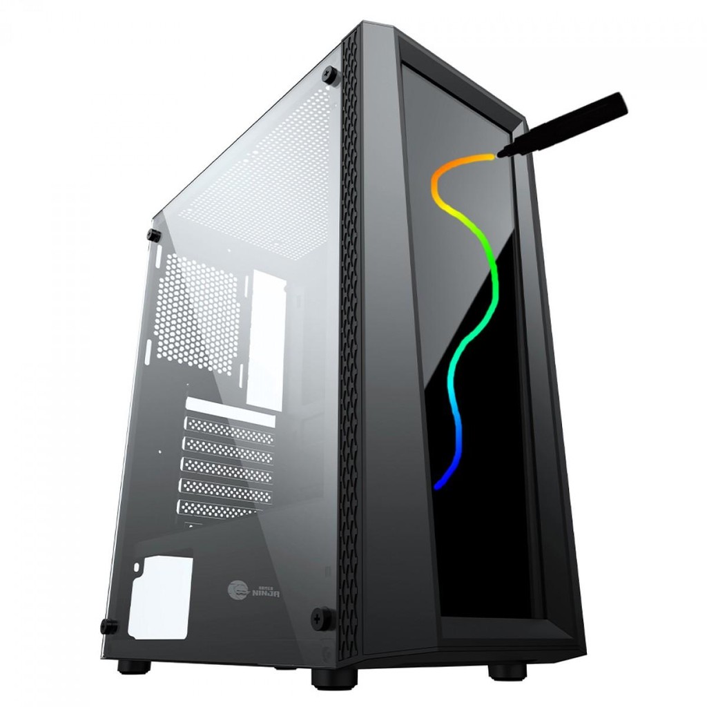 Gabinete Gamer Ninja Eraser, RGB, Mid Tower, Com 1 Fan - Melhora o