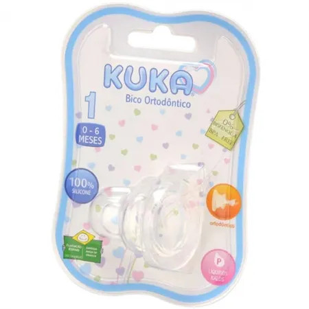 Bico kuka ortodontico tamanho 1 silicone 0-6 meses 1 unidade ( P ...