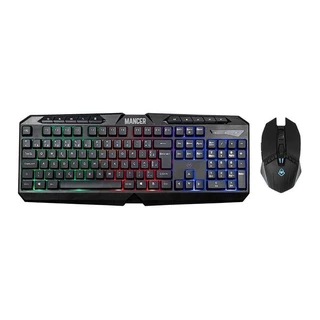 Kit Teclado e Mouse Gamer Mancer Krinius V2, Rainbow, 6400DPI, ABNT2, Preto, MCR-KRS2-RBW01