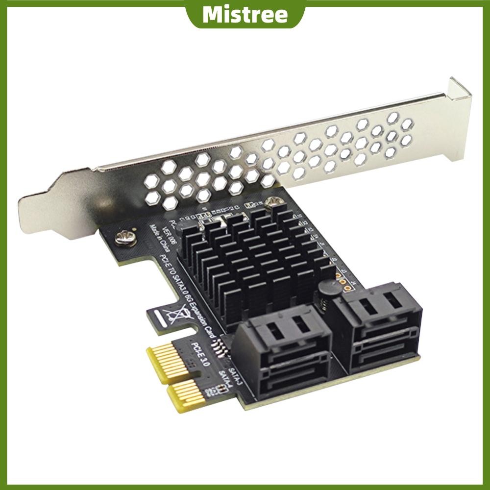 Placa PCIe SATA III 4 Portas 6 Gbps Para Conversor Adaptador PCI-e 1X ...