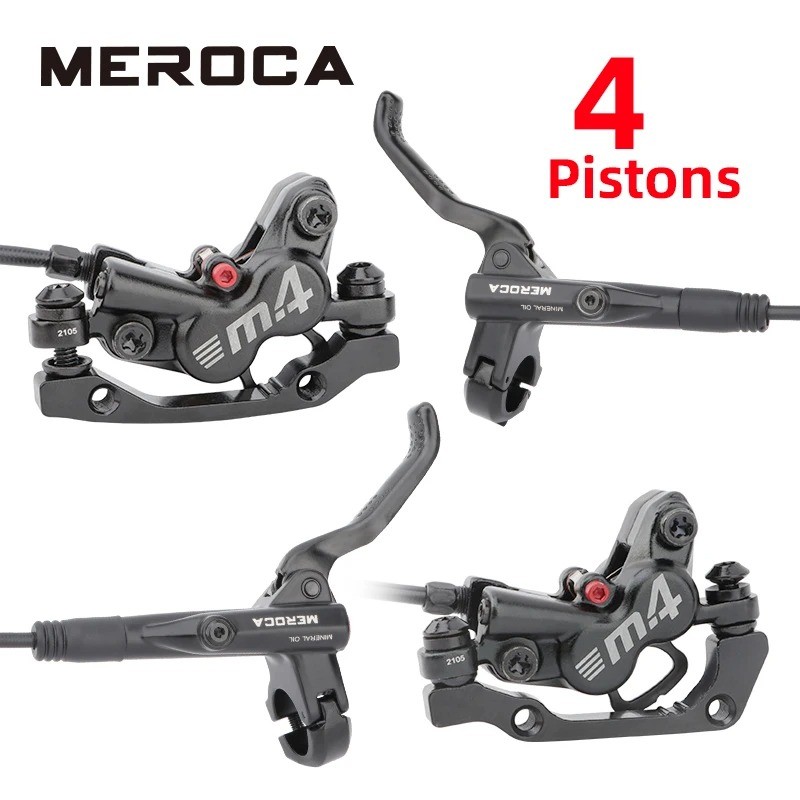 Novo MEROCA M4 4 Pistão Freio MTB Iamok Mountain Bikes Disco Hidráulico ...