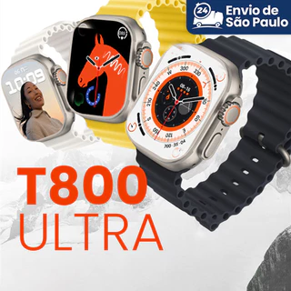 Relógio Ultra-Smart T800 Original 2024, Bluetooth, Chamadas, Temperatura Corporal, 45MM