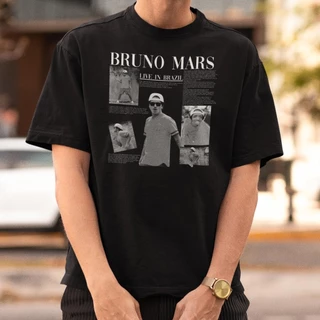 Camiseta Graphic Tour Cantor Pop Bruno Mars Come To Brazil