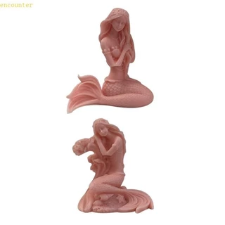 Encontro 3D Sereias Forma Molde Silicone Aromaterapias Exclusivas Resina Gesso Ornamentos Decorações Durabl