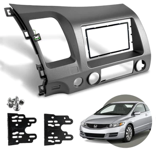 Moldura Cinza 7 Polegadas 2 Din New Civic 2007 A 09 10 2011