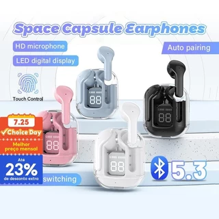T2 Mini Earbuds Sem Fio LED Power Display Digital TWS Fone De Ouvido Estéreo Compatível Com Bluetooth 5.3 Para iPone Xiaomi Lenovo