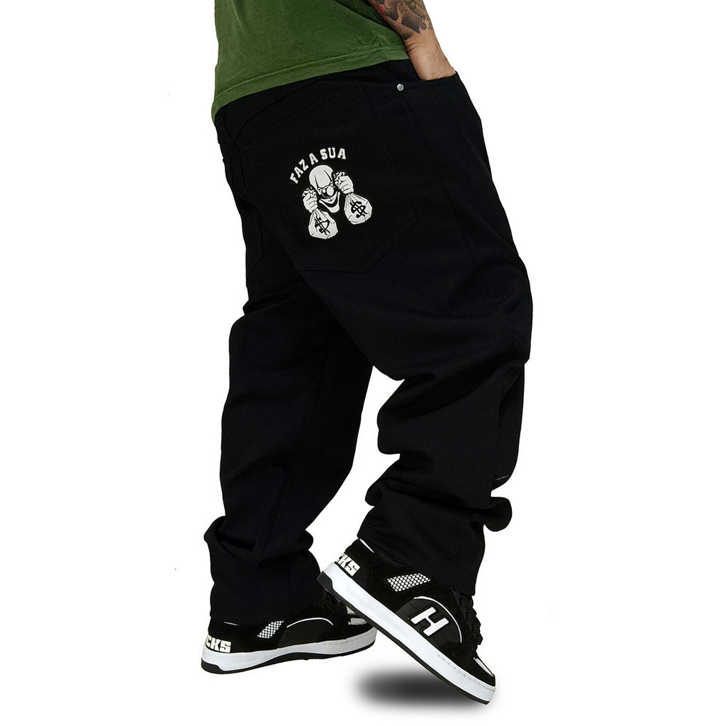 Calça Sarja Brothas And Cash Palhaço Preto Faz a Sua BRO-187