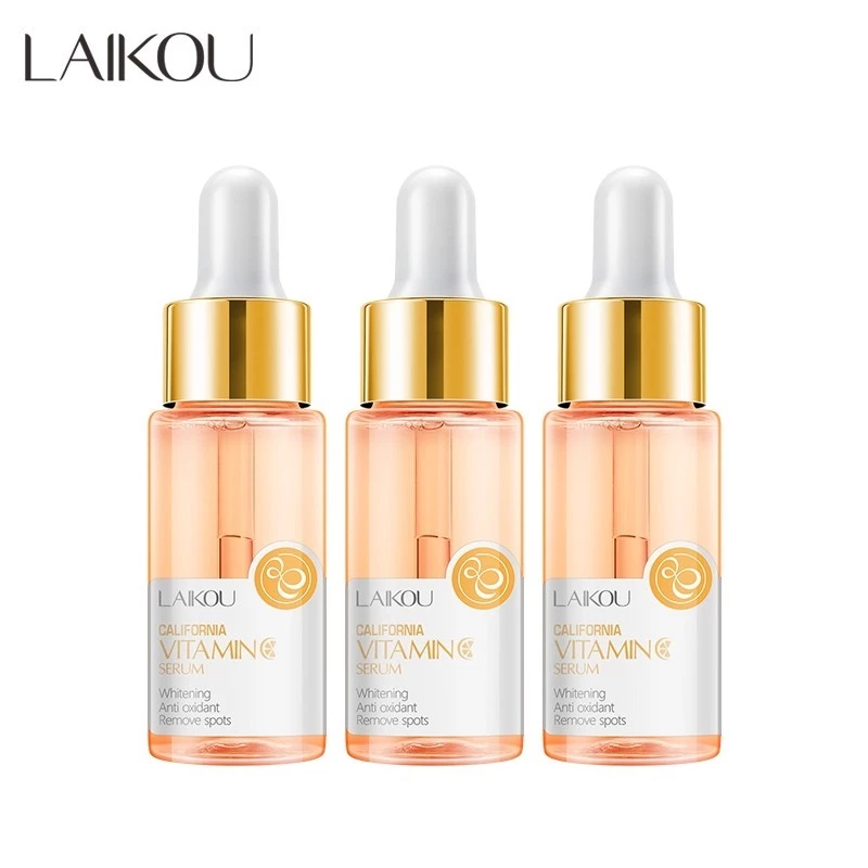 LAIKOU Face Serum Califórnia Vitamina C Essência Darkspot Secagem Acne Sensitive Skin 3pcs