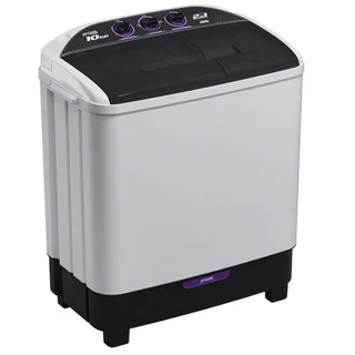 Lavadora de roupas 2 em 1 Twin Tub - 10 Kg - Lava 6 Kg e Centrifuga 4 Kg - Praxis - 220v