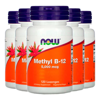 Kit 5x Vitamina B12 Metilcobalamina Now Foods 120Pst Importado /Made in Usa