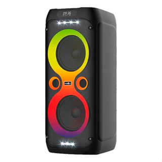 Caixa De Som C/ Karaokê Imenso X47 80w Ipx4 C/ 2 Mic Rgb