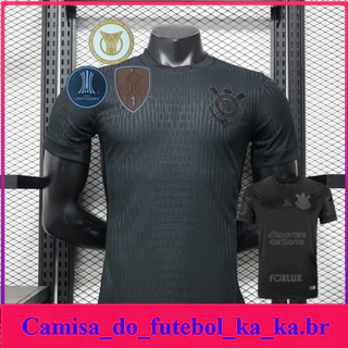 Camisa de futebol 24/25 CS Away Black Player Versão Manga Curta Camiseta Masculina de Alta Qualidade