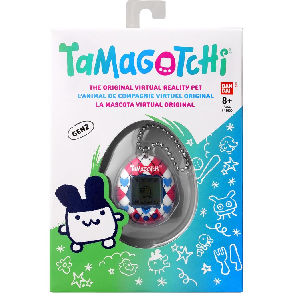 Tamagotchi Bandai Bichinho Virtual Pet Coração Argyle