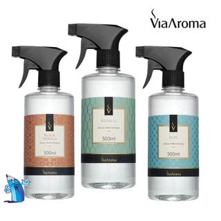 ÁGUA PERFUMADA 500ML VIA AROMA SPRAY PARA TECIDO CHEIRINHO PARA CASA PERFUMADA