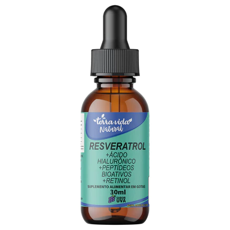 Resveratrol Ácido Hialurônico Vitamina A(Retinol) de 30ML Sabor UVA