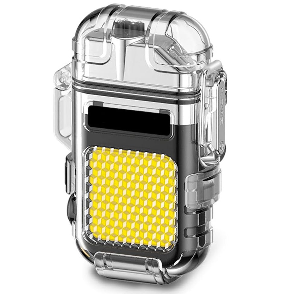 Isqueiro de Plasma Eletrônico Recarregável USB Luz Led