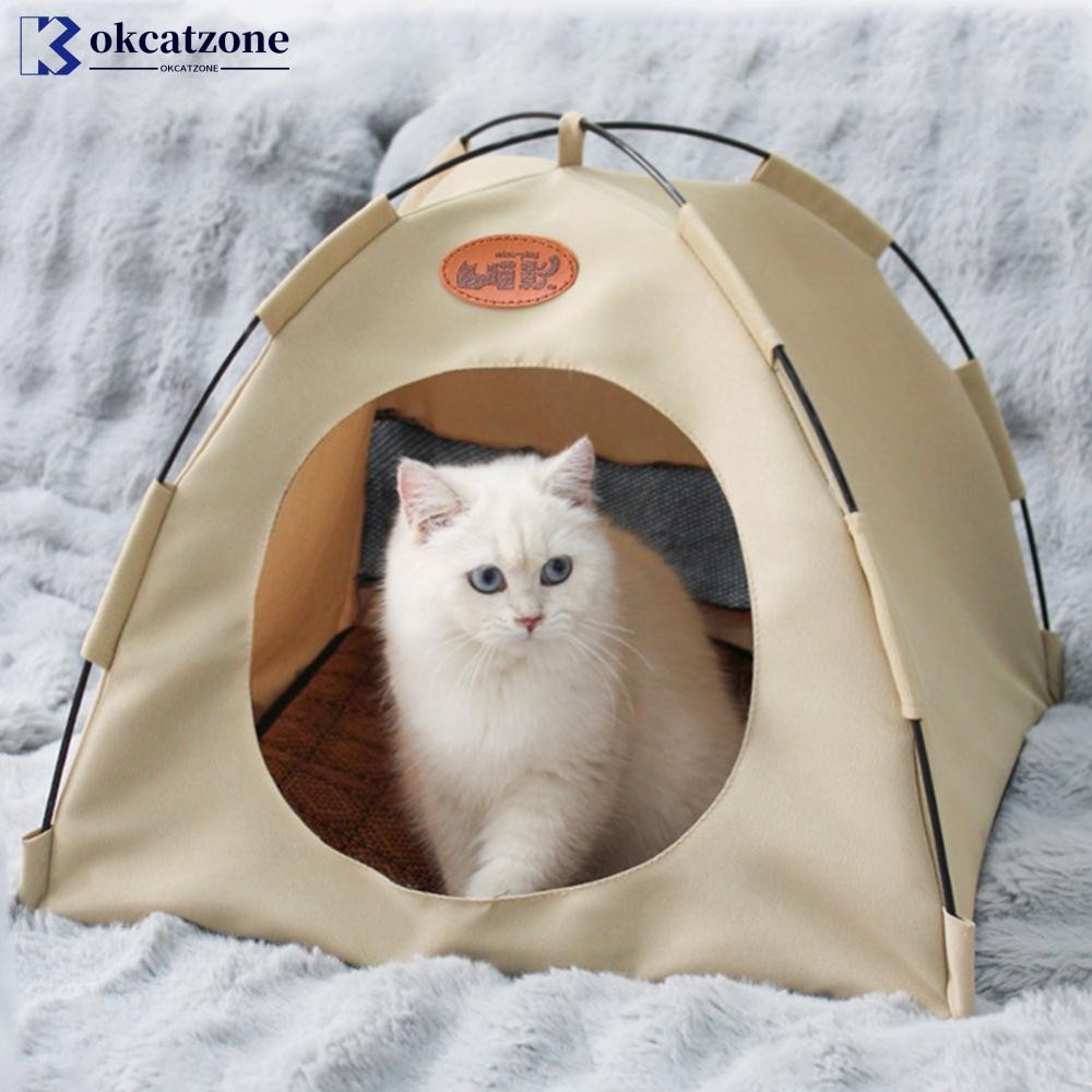 OKCATZONE Tenda Para Animais De Estimação Filhote De Cachorro Gatos Cama Primavera Verão Interior Pet Filhotes Casa Confortável De Dormir Com Tapete De Rattan Suprimentos N9Y7