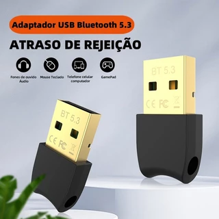 Adaptador USB Bluetooth para PC Receptor dongle Bluetooth 5.3 Transmissão sem fio para PC, laptop, teclado e mouse, etc. em Oferta na Shopee