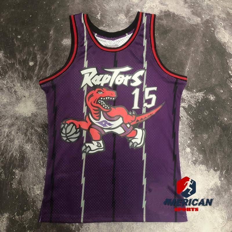 Masculinos Camiseta Vince Carter Roxo 1998-99 De Madeira # 1 Camisa De Basquete Regata Tracy McGrady Jersey