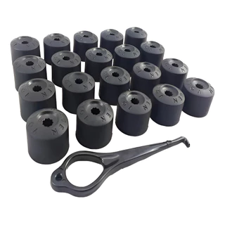 Kit 20 Capa Parafuso De Rodas Vw Golf Polo Nivus T-cros Jetta Fox Gol Voyage Saveiro Parati