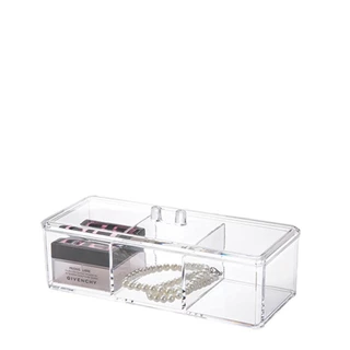 Organizador de Maquiagem/Bijoux com 3 Divisórias de Acrílico 22x8x9Cm em Oferta na Shopee