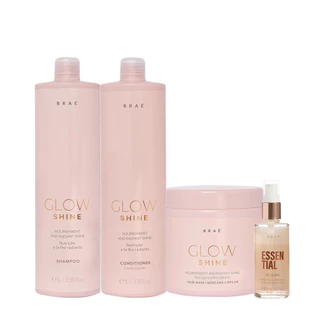 Kit Braé Glow Shine Home Care e Essential Oil Blend (4 Produtos)