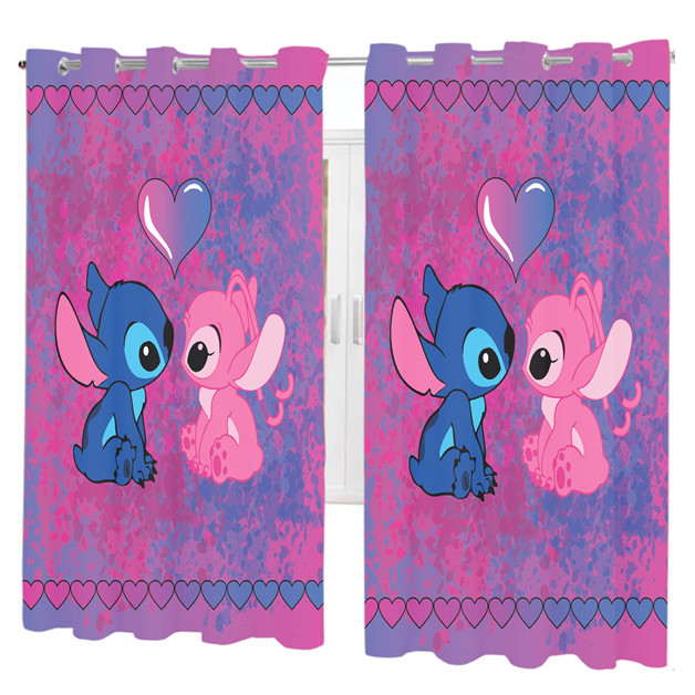 Cortina Personagens Infantil 2,40mx1,50m STITCH ROXO CT 02 | Shopee Brasil