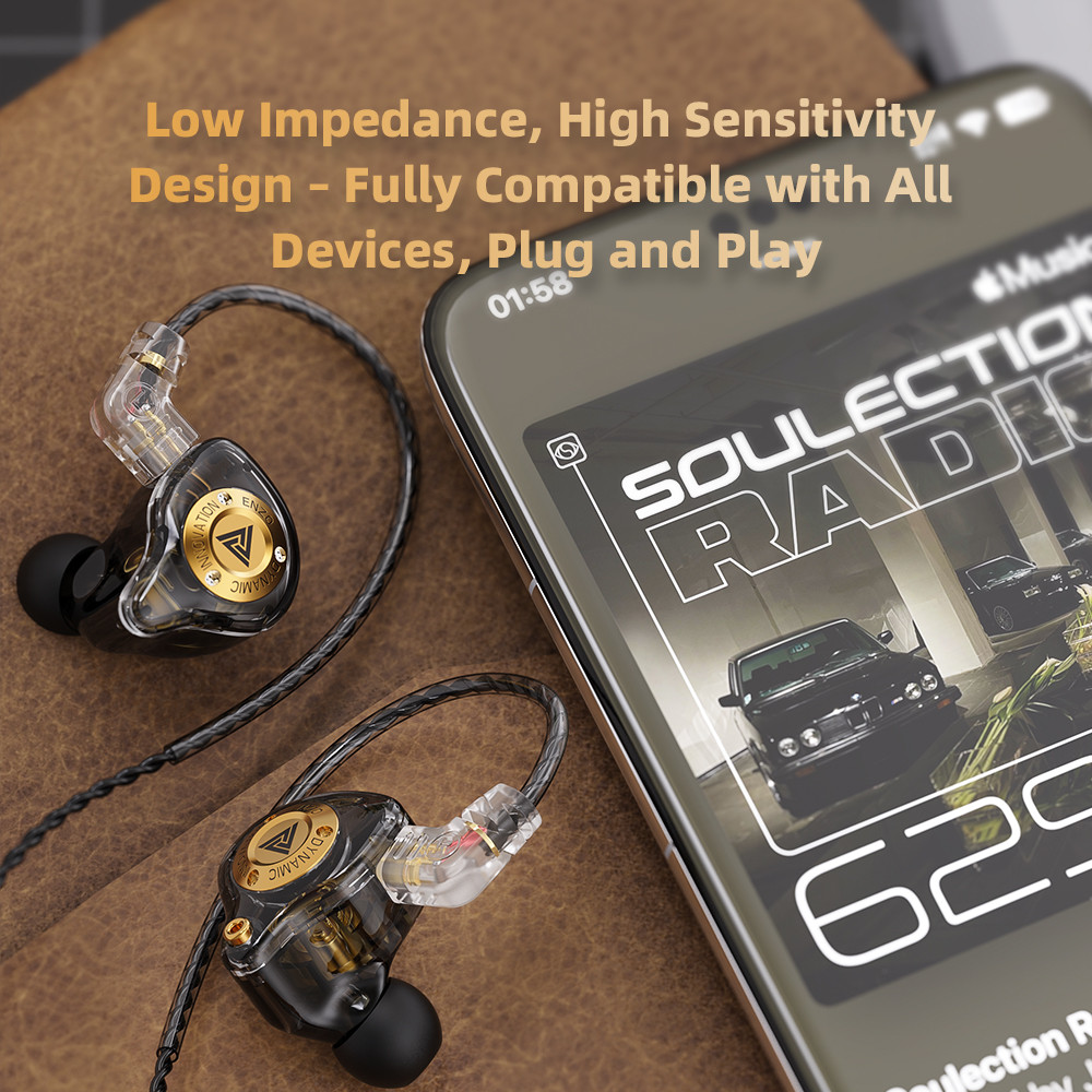 QKZ ENZO PRO HIFI 11mm Unidade De Driver Cabo Substituível Fones