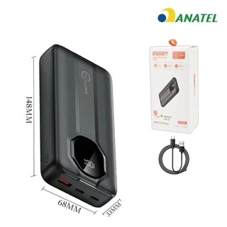 Power Bank Carregador Portátil Carregamento Rápido 20000mAh Para Celular Exibição Digital Equipado Com Cabo Duplo marisa em Oferta na Shopee