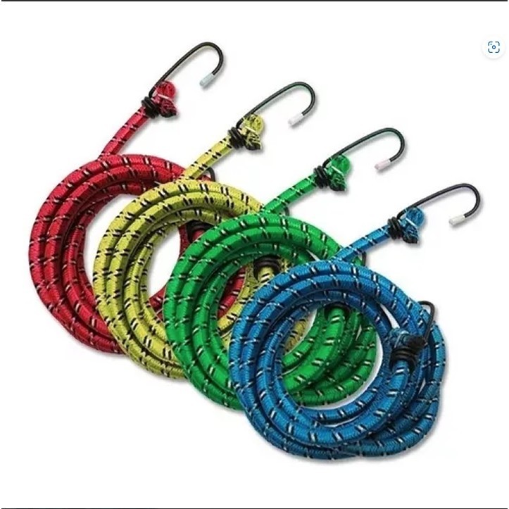 Kit 4 unidades Corda Elástica 2 Metros x 8mm com Gancho Fertak