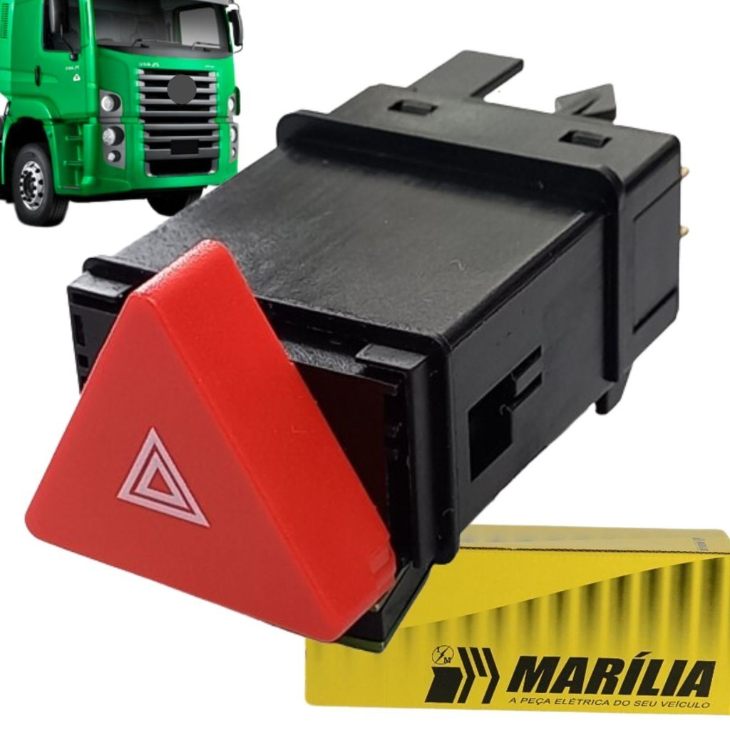 Interruptor Botão Pisca Alerta Volkswagen Constellation Todos 12V