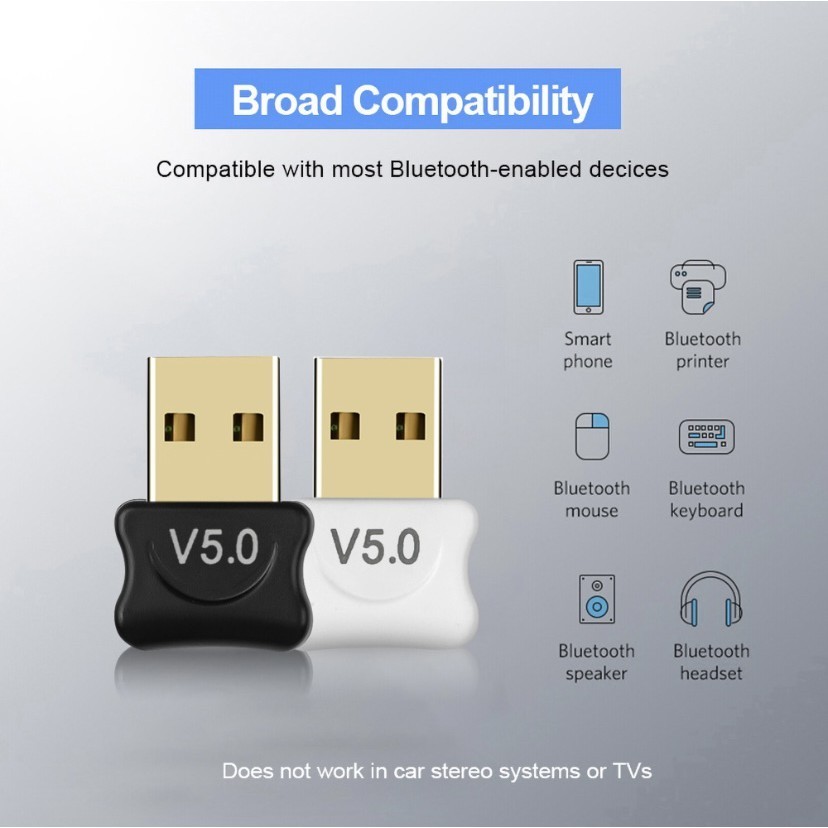 Adaptador E Receptor Usb Bluetooth 5.0 Plug And Play Pc Note