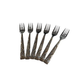 kit 6 unidades talheres garfos garfinhos de Sobremesa Inox