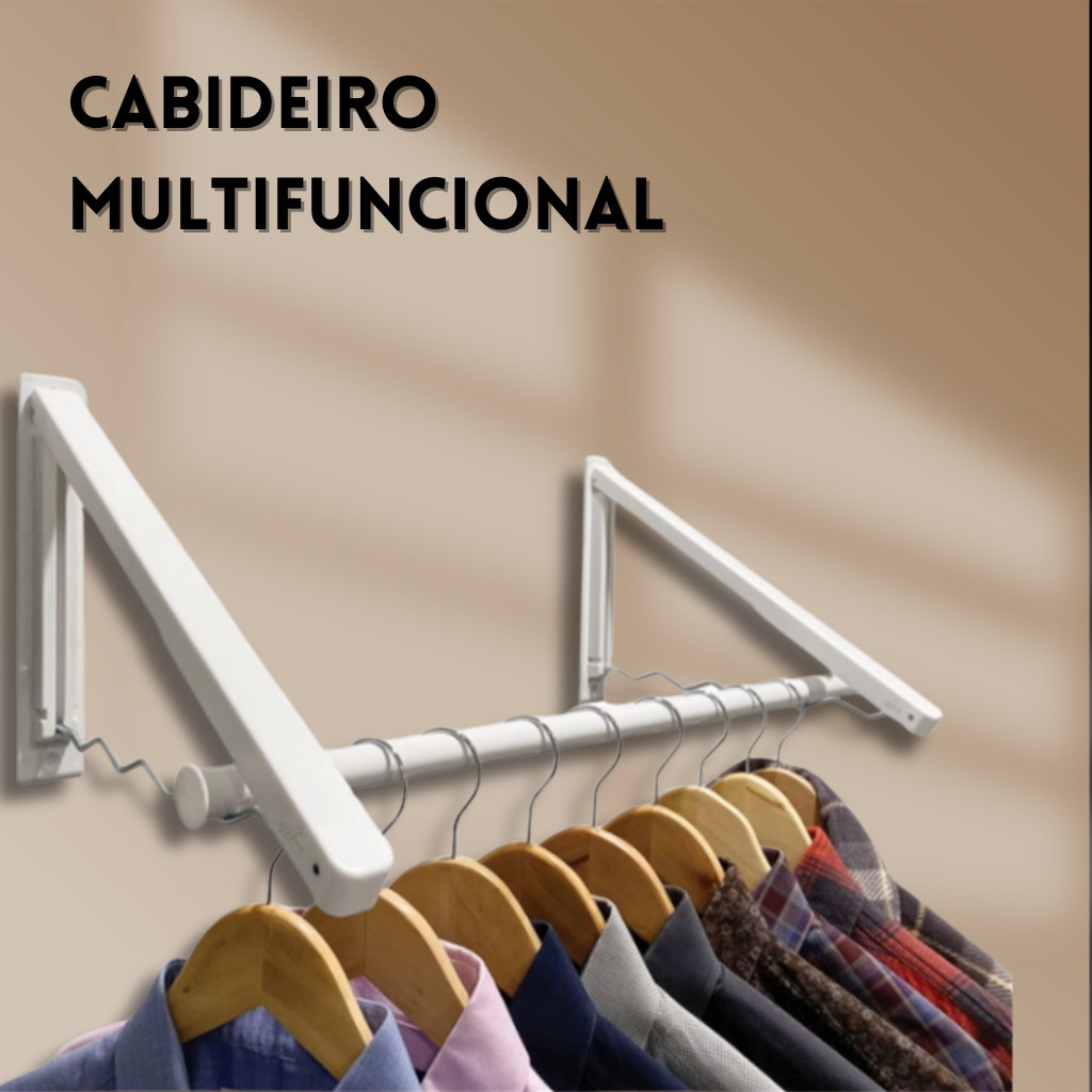 Cabideiro De Roupas Dobrável / ABS Cabide Multifuncional - OFICIAL ...