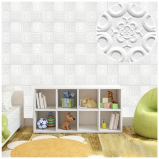 Adesivos De Parede 10pcs 3D Telhado Papel Auto-Adesivo Painéis Decorativos De Teto Espuma Decoração De Casa Sala De Estar