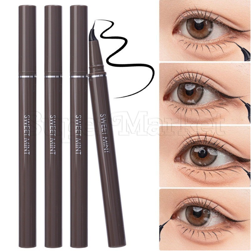Caneta Para Sobrancelhas Sweetmint Eyeliner Líquido-Lápis Inferior De Água-Seda Deitada-Extra Fina , Impermeável , Longa Duração , Secagem Rápida , Suave-Maquiagem Comestics