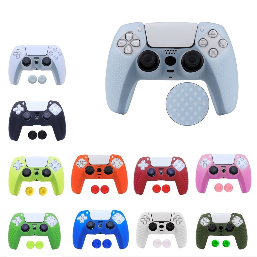 Capa Protetora Silicone Controle Ps5 Antiderrapante + 2 Grip