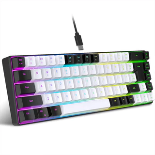 Cin Gaming Keyboard 68 Teclas Teclado De Computador Com Fio Mecânico Luz De Fundo RGB Para PC Laptop Gamer
