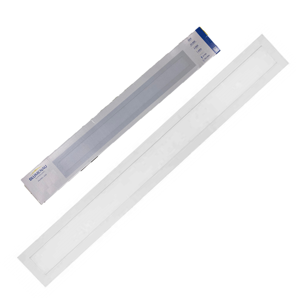 Plafon Retangular Sobrepor 15x120cm 36w Branco Frio 6500k