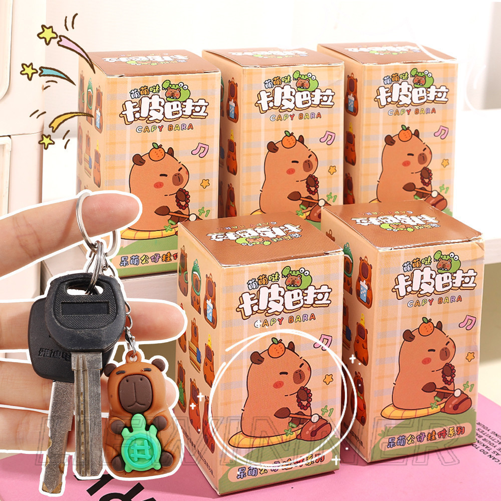 1/3Pcs Capybara Blind Box Keychain-Porta-Chaves-Saco