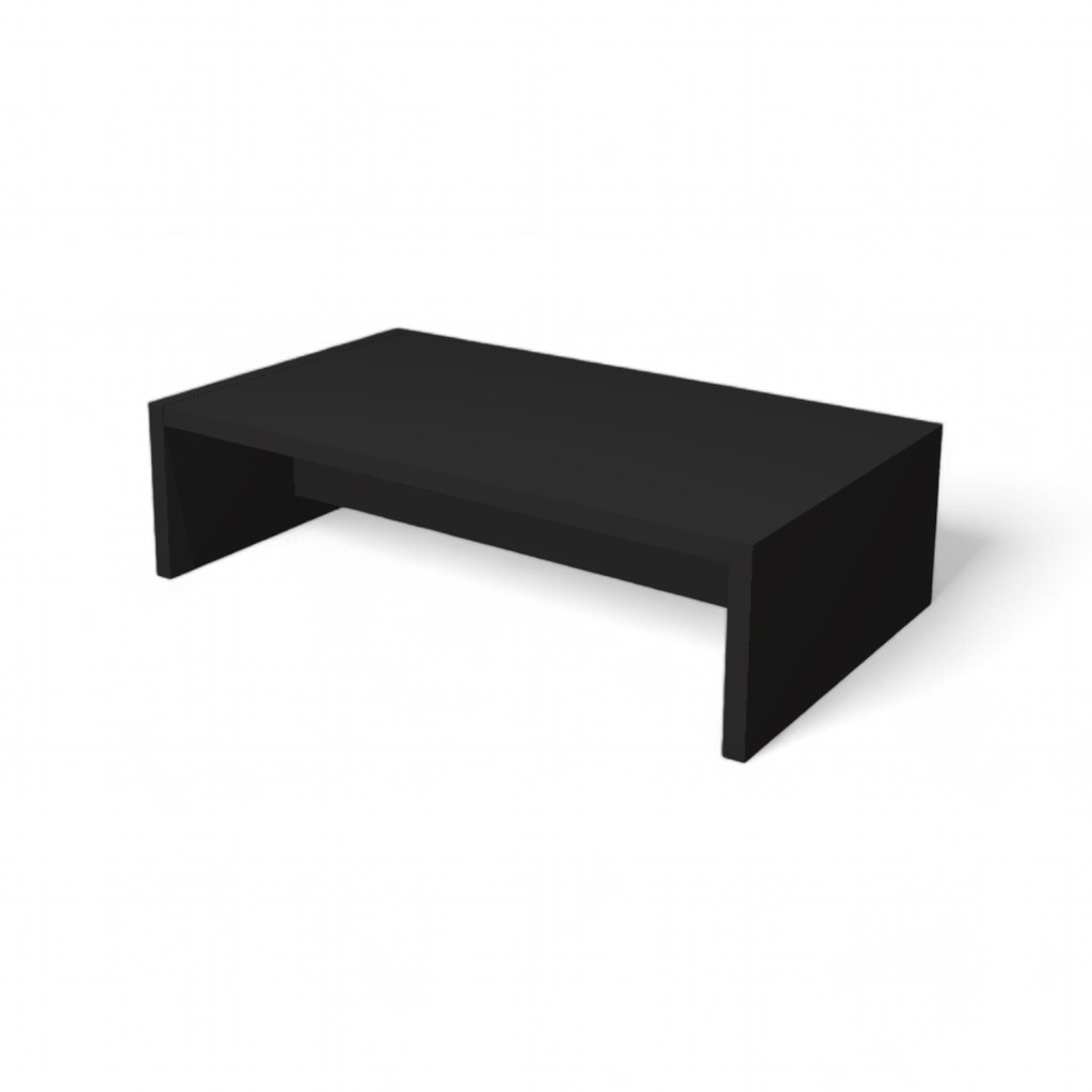 Escada Patamar Com Um Degrau 14Cm Para Maca Em Mdf Preto, Escadinha para Esteticista extra Forte Suporta Peso.