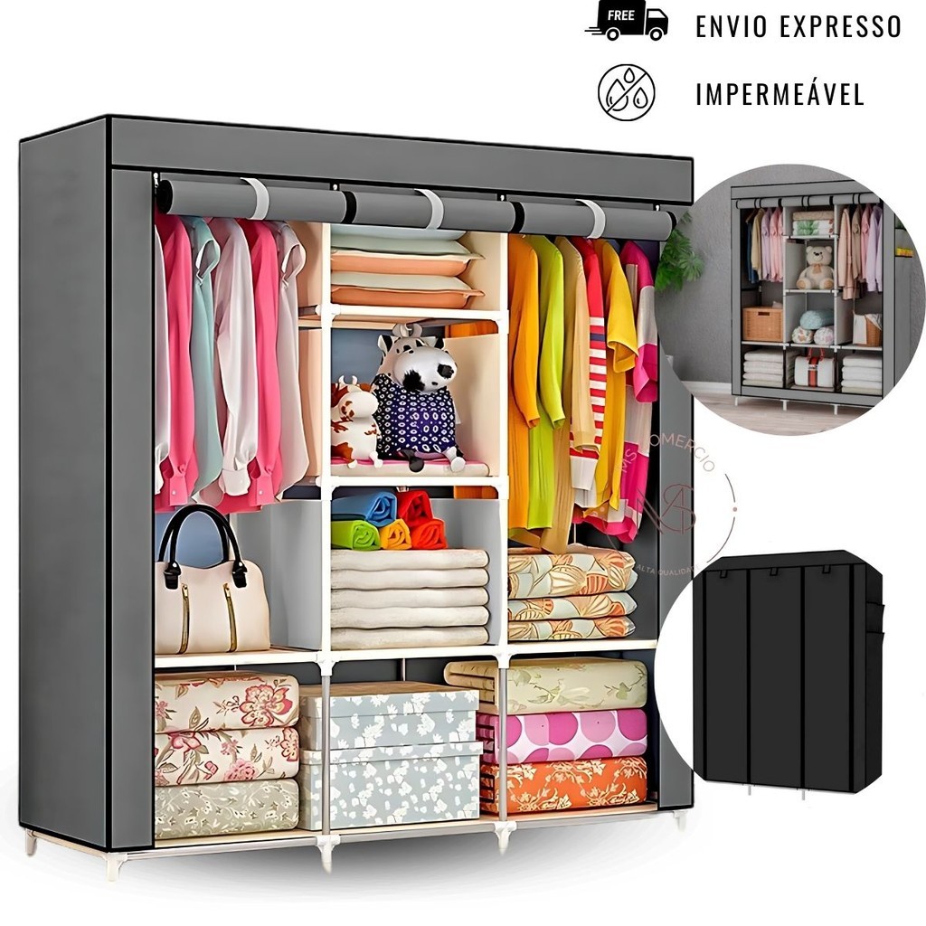 Guarda Roupa Dobrável Organizador Roupas Desmontável