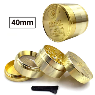 Moedor De Ervas Douradas , 3/4 Peças , Liga De Zinco , 40mm , Triturador , Tubo , Muller Manual