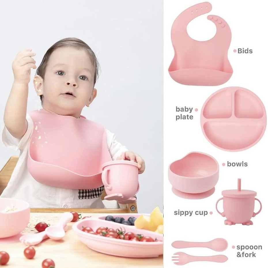 Bambini 10-Piece Silicone Mealtime Essentials Set - Beige main image 1